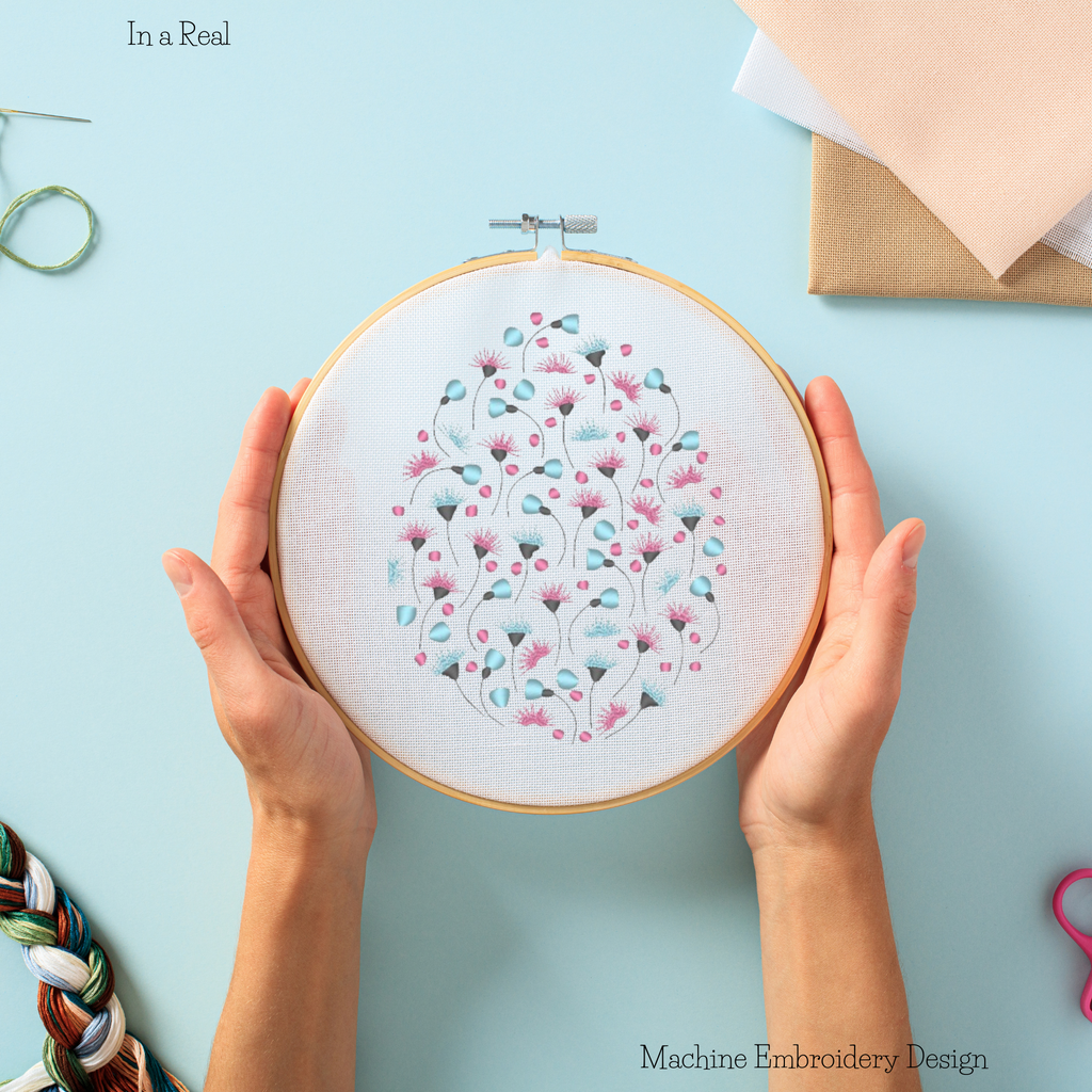 A colorful Easter egg adorned with intricate floral patterns