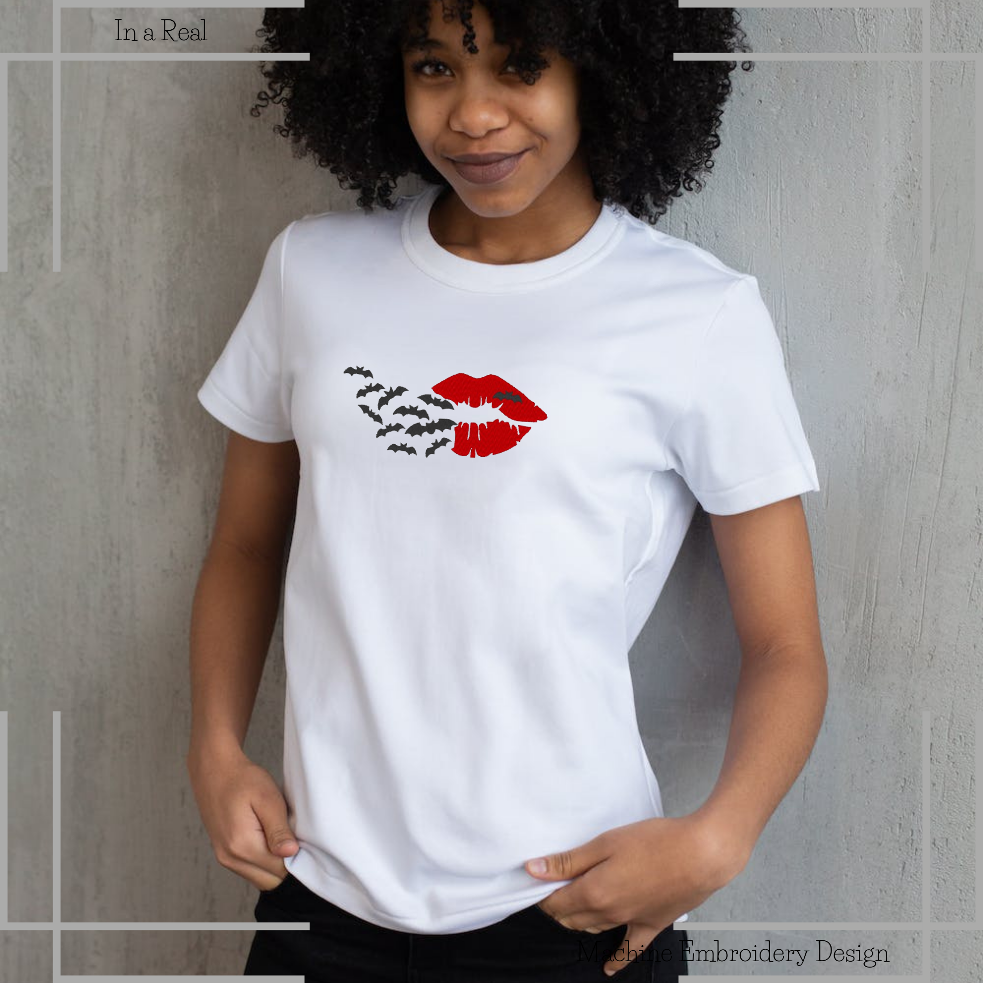 Halloween Kiss Mark - Photo Stitches