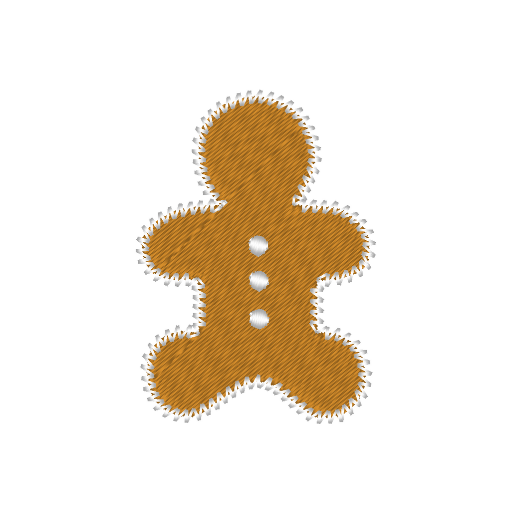 Gingerbread Man machine embroidery design