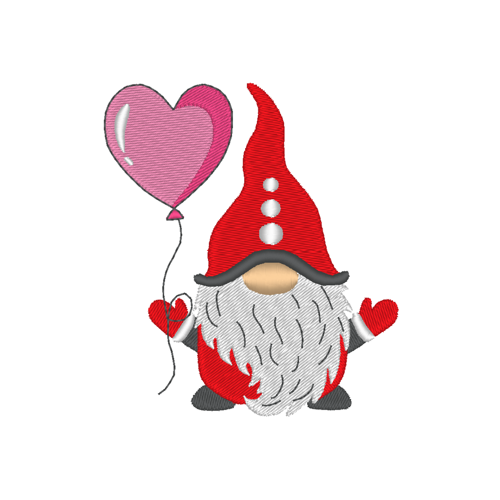 Gnome with Heart Balloon - Photo Stitches