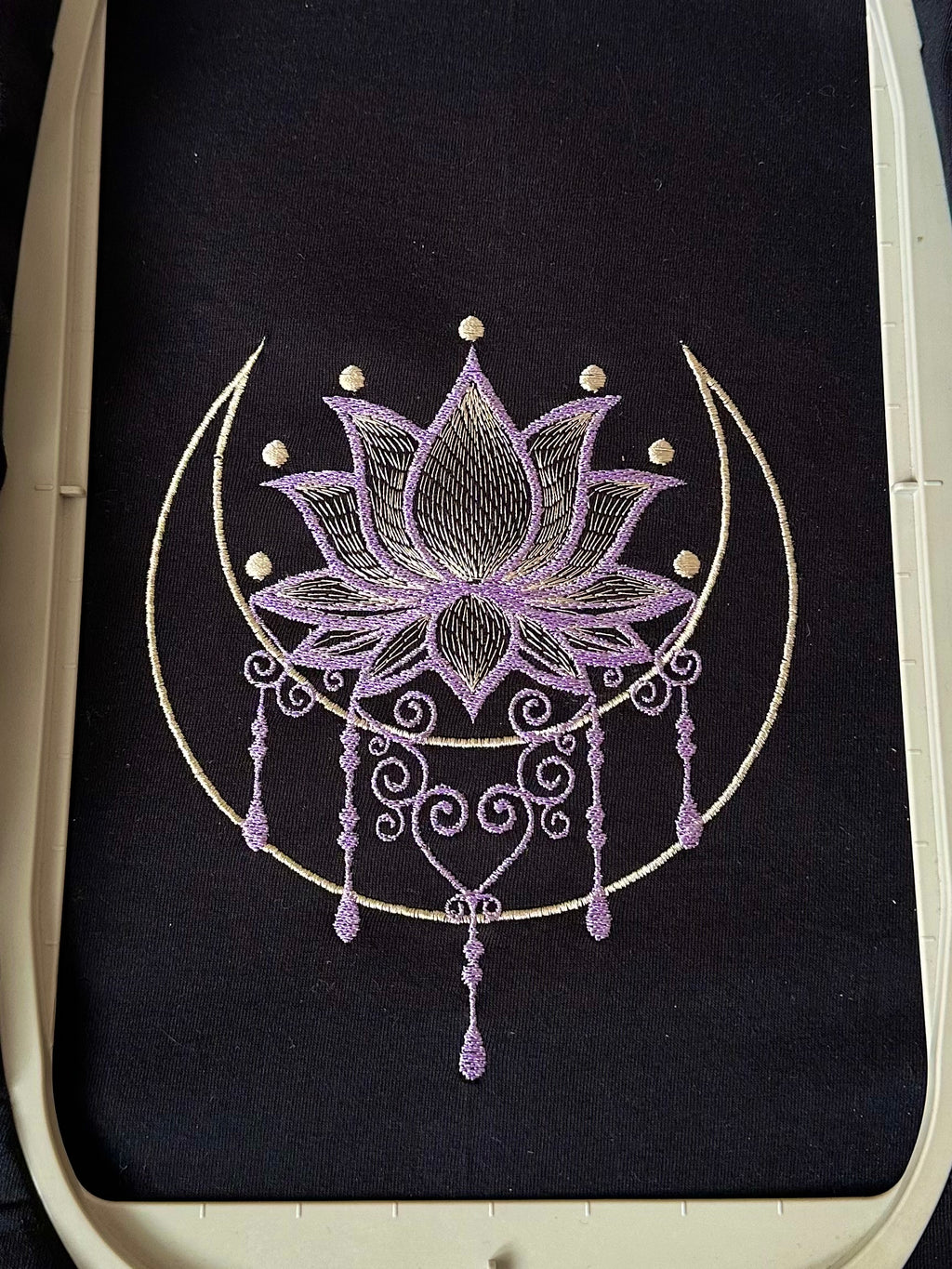 Lotus Flower Machine Embroidery Design
