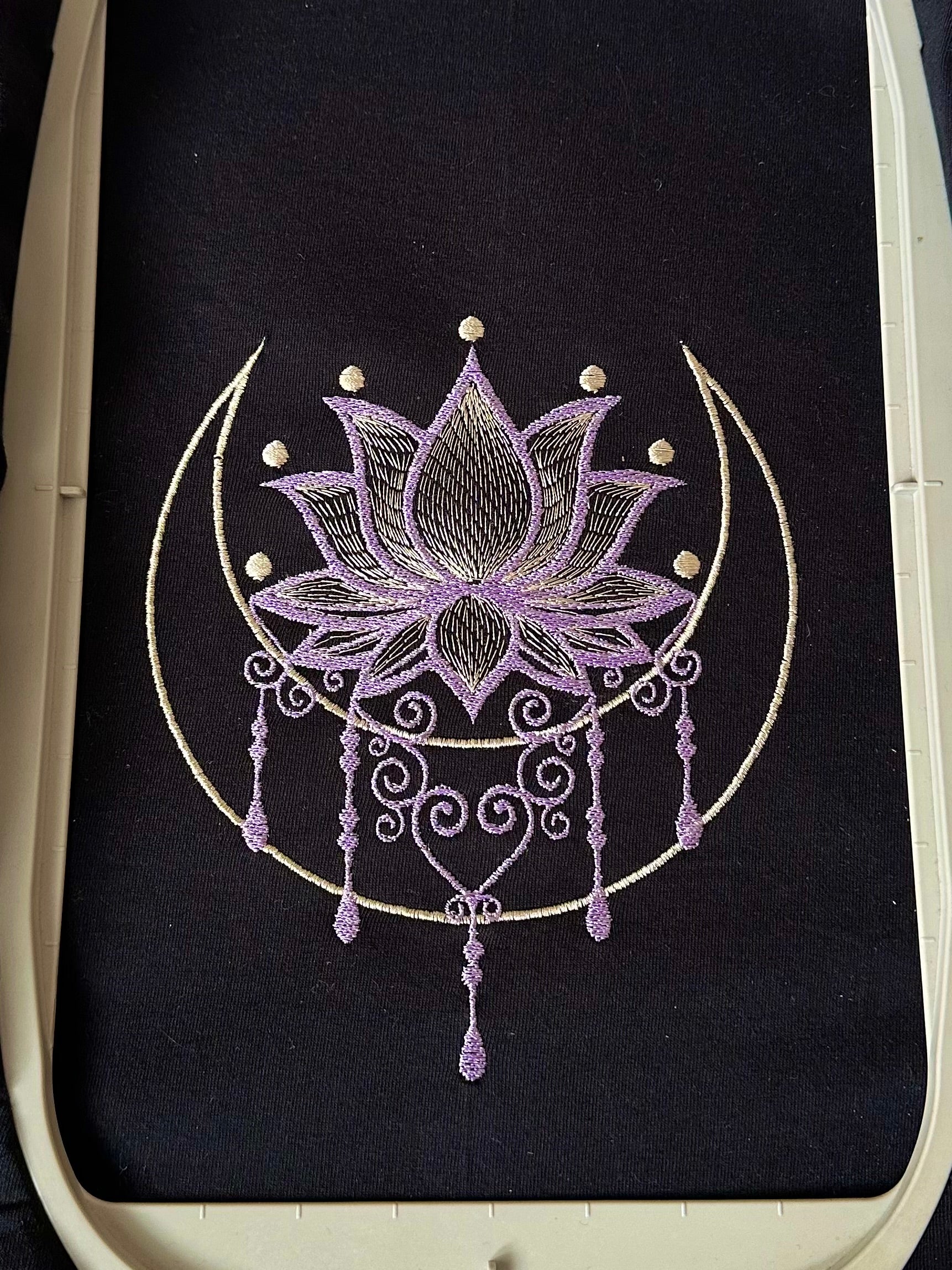 Lotus Flower Machine Embroidery Design