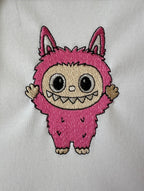 Labubu Machine Embroidery Design in a real