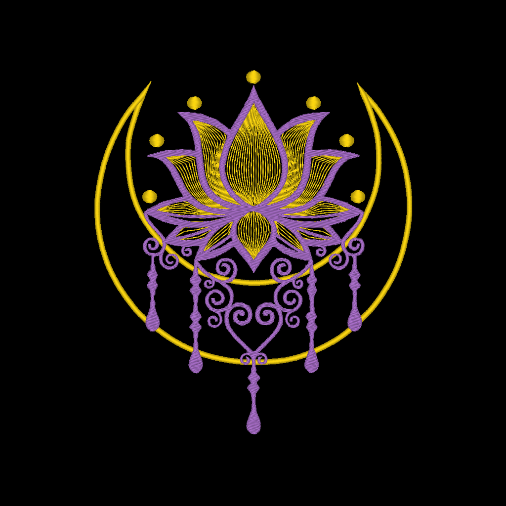 Lotus Flower Machine Embroidery Design