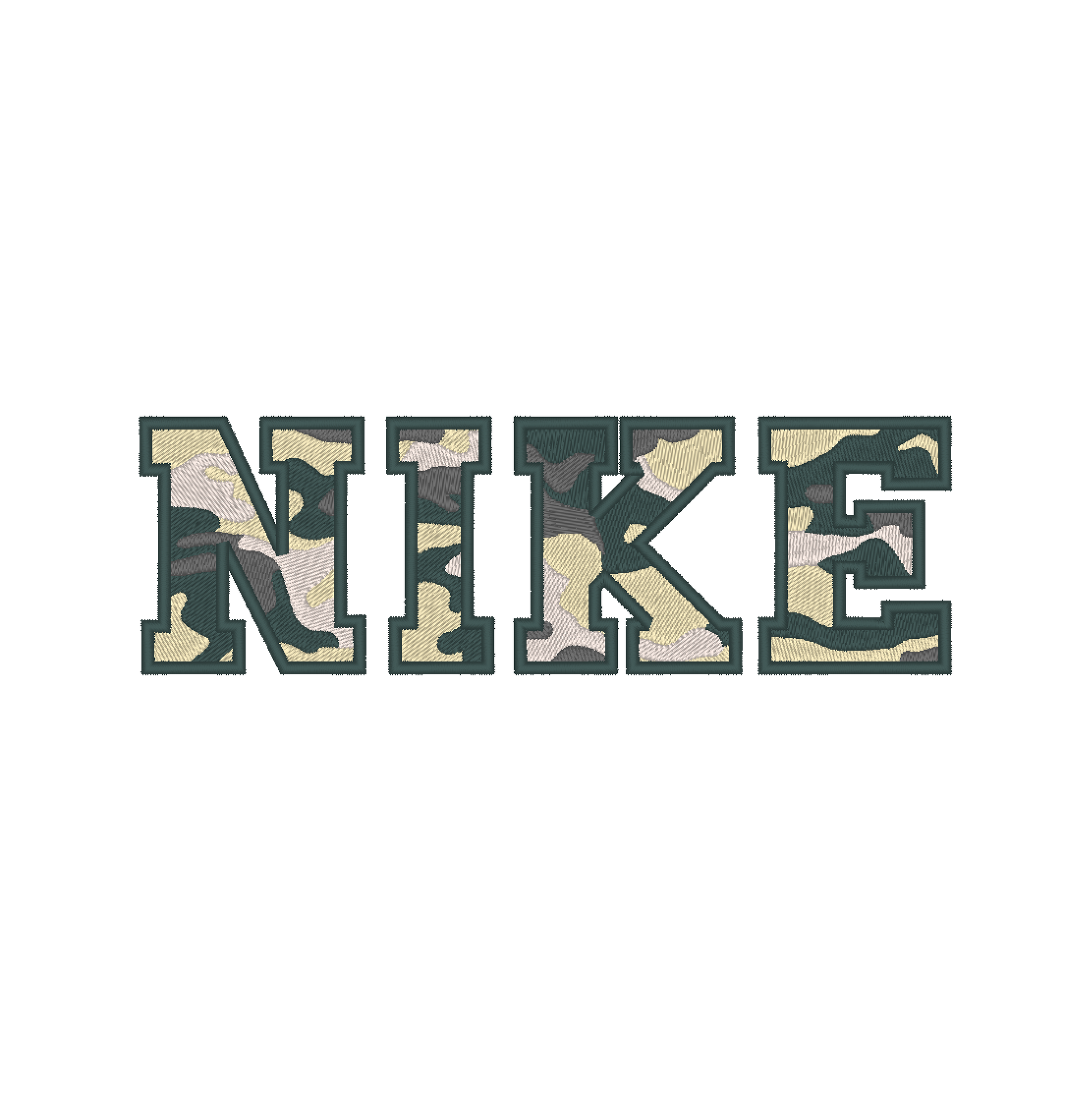 Camo hot sale nike logo