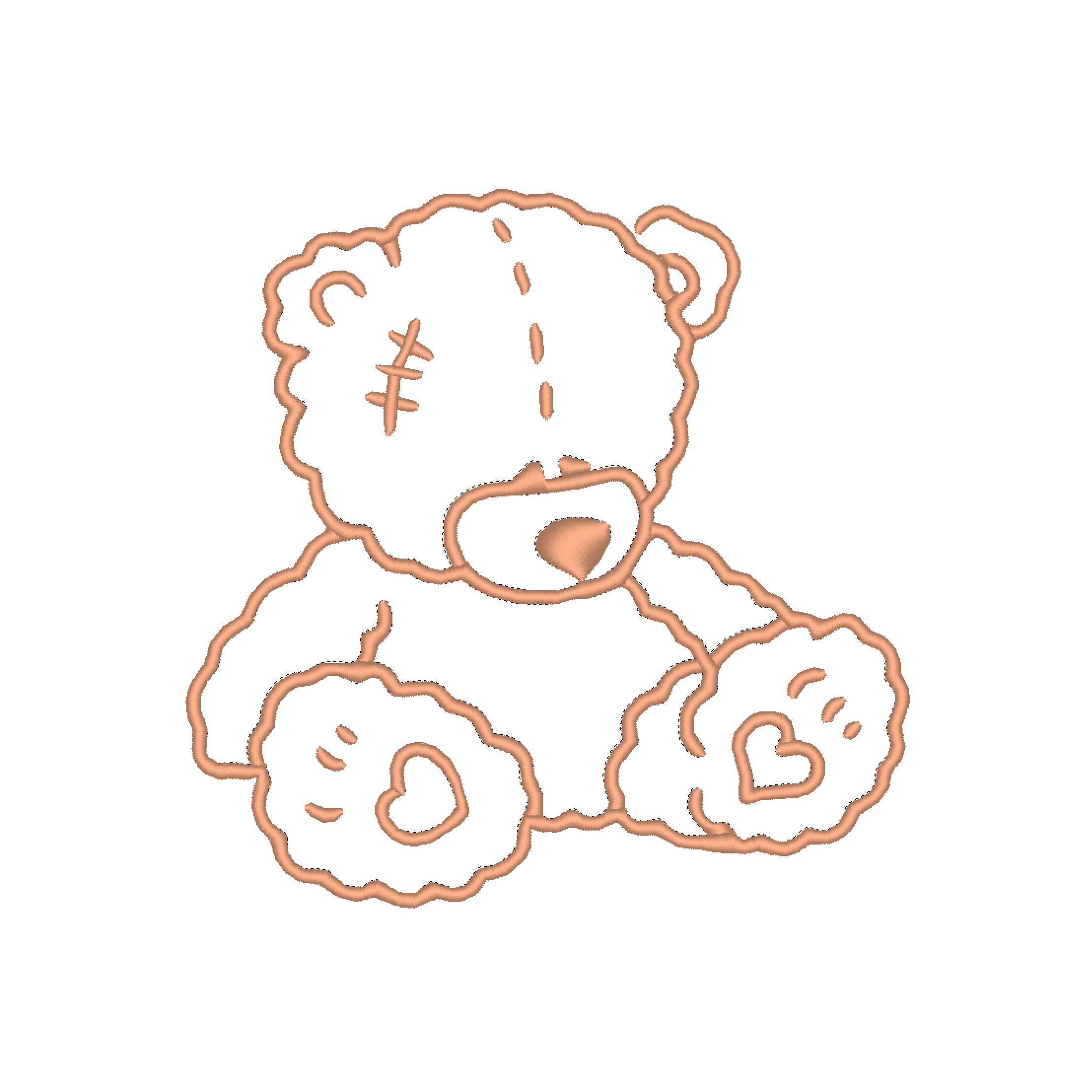Teddy Bear Outline - Photo Stitches