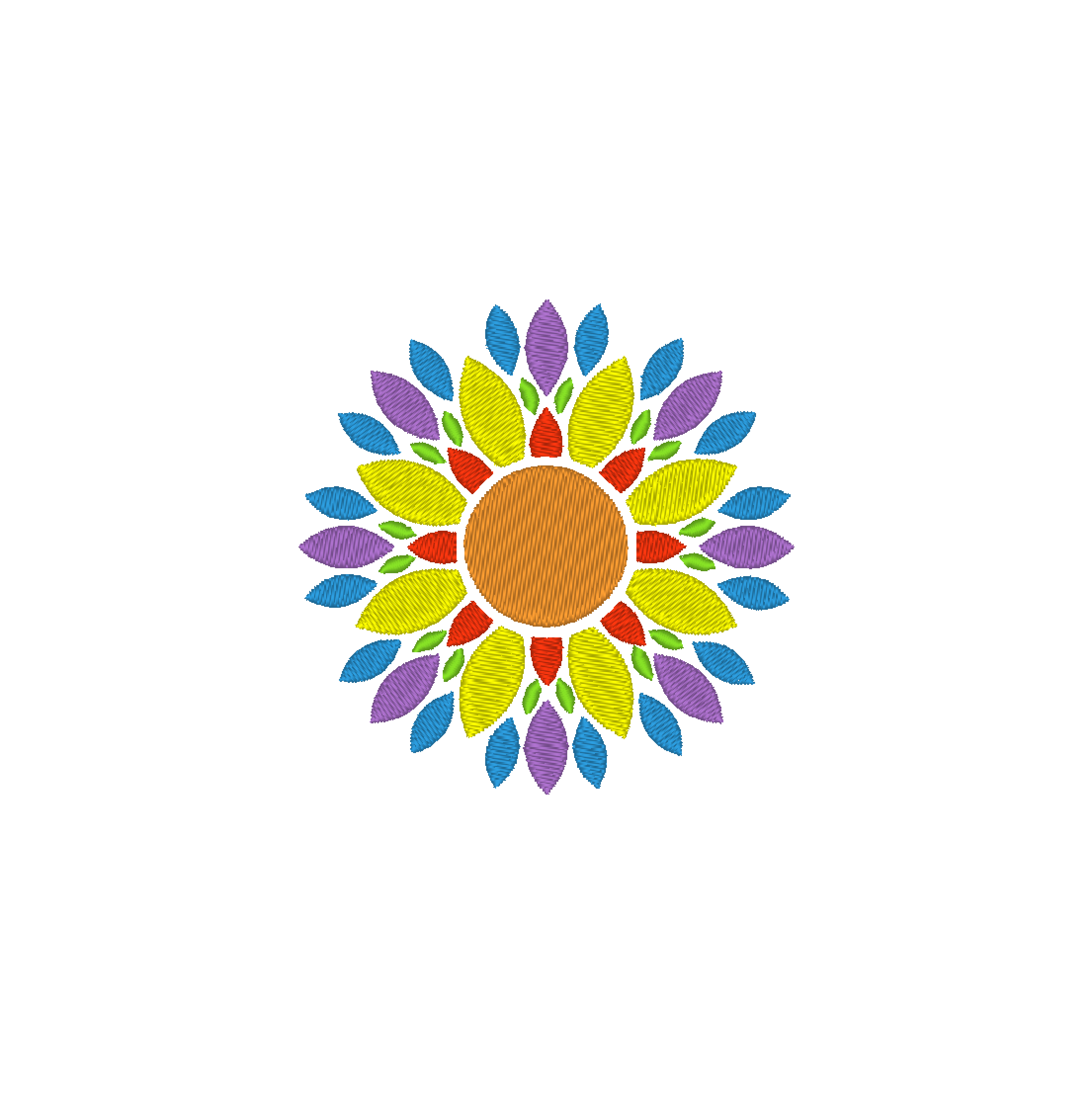 Rainbow Flower - Photo Stitches