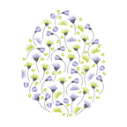 A colorful Easter egg adorned with intricate floral patterns