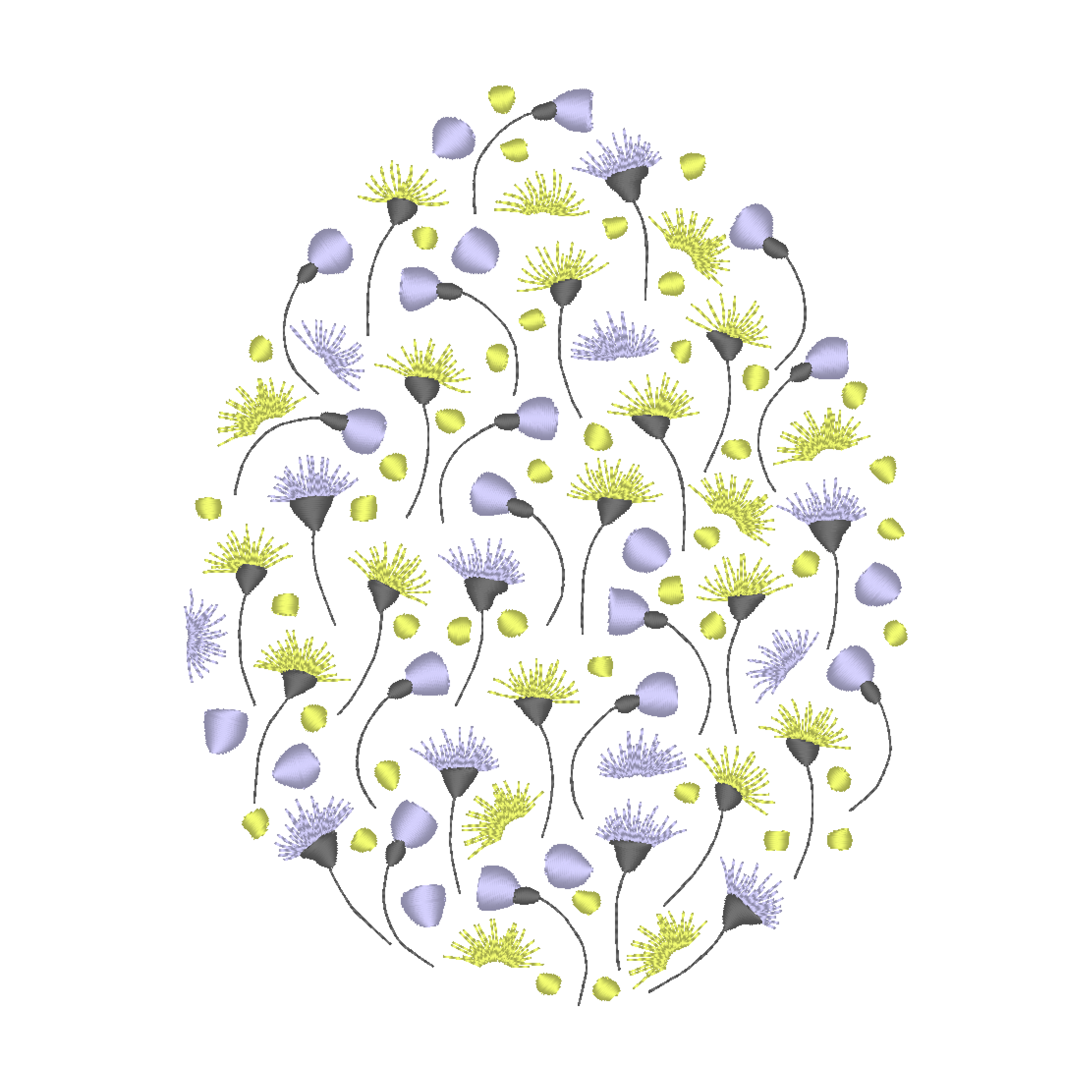 A colorful Easter egg adorned with intricate floral patterns