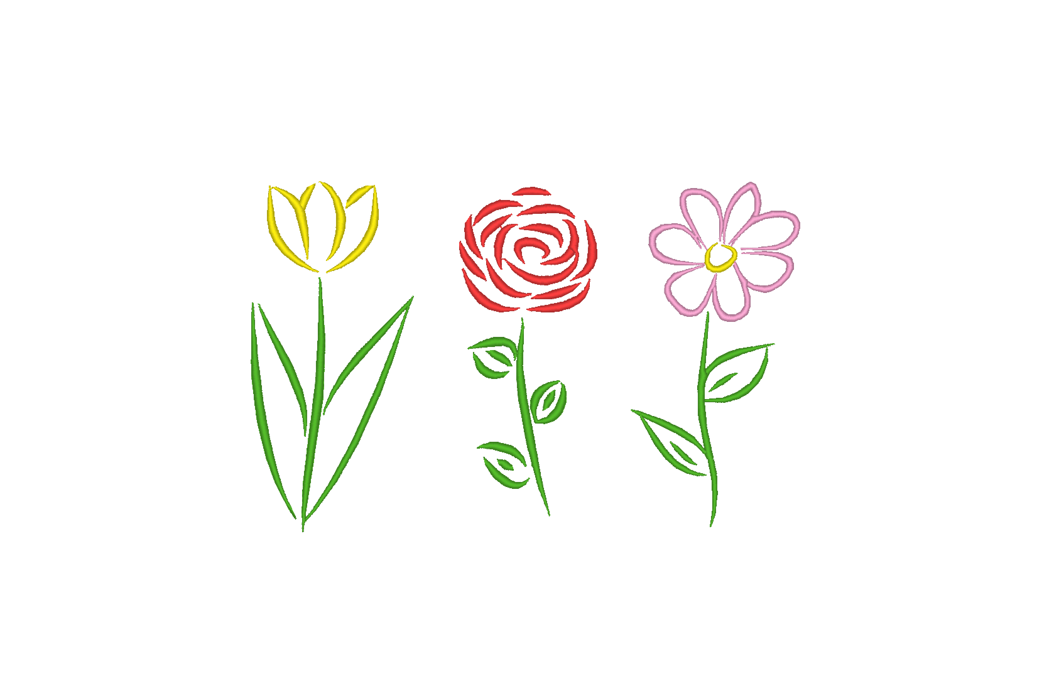 Tulip Rose Chamomile 2 - Photo Stitches