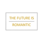 Machine embroidery design featuring the phrase 'The Future is Romantic'