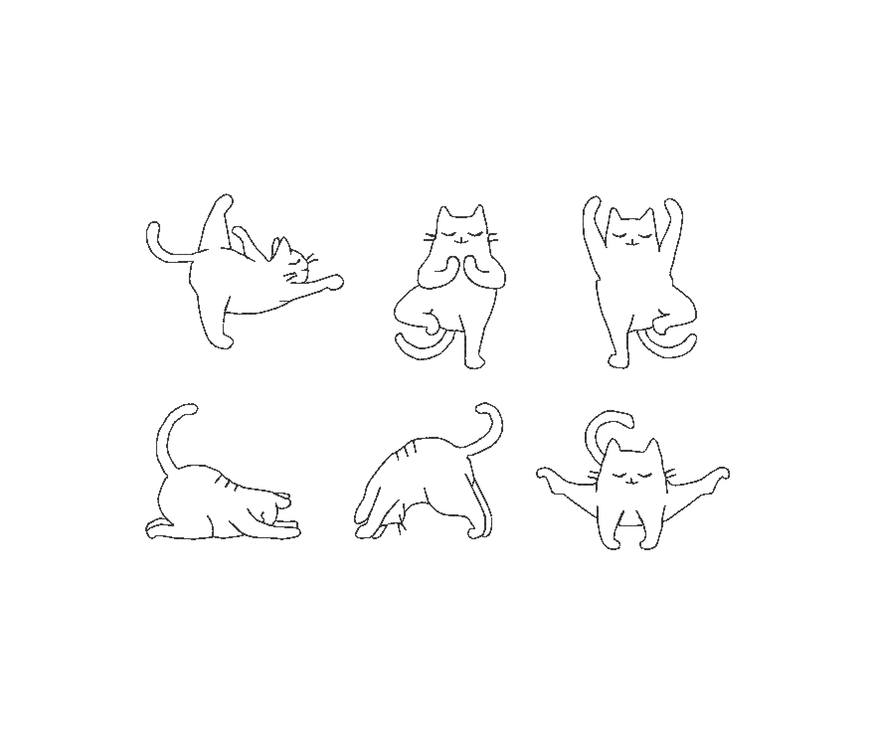 Yoga Cats Bundle Embroidery Design