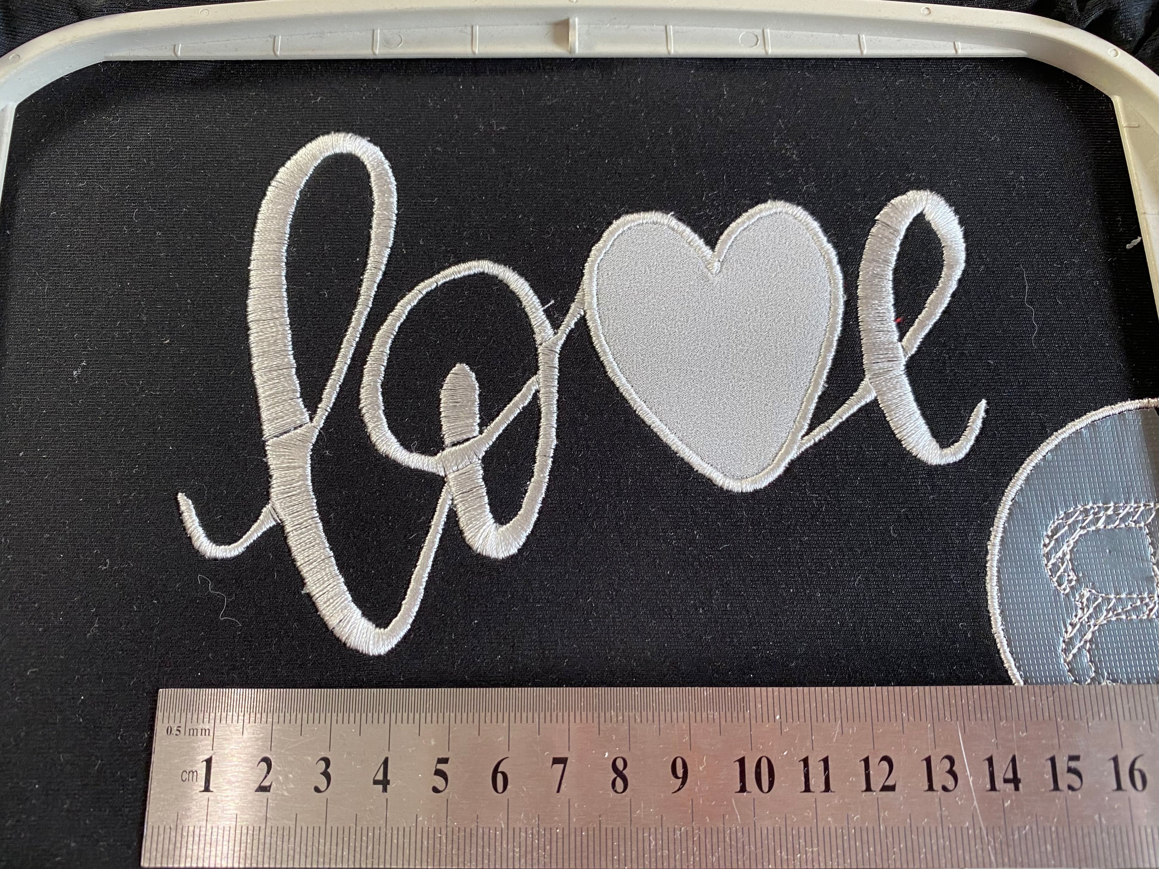 Love with heart applique - Photo Stitches