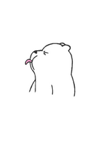 Ice bear shows tongue - Photo Stitches